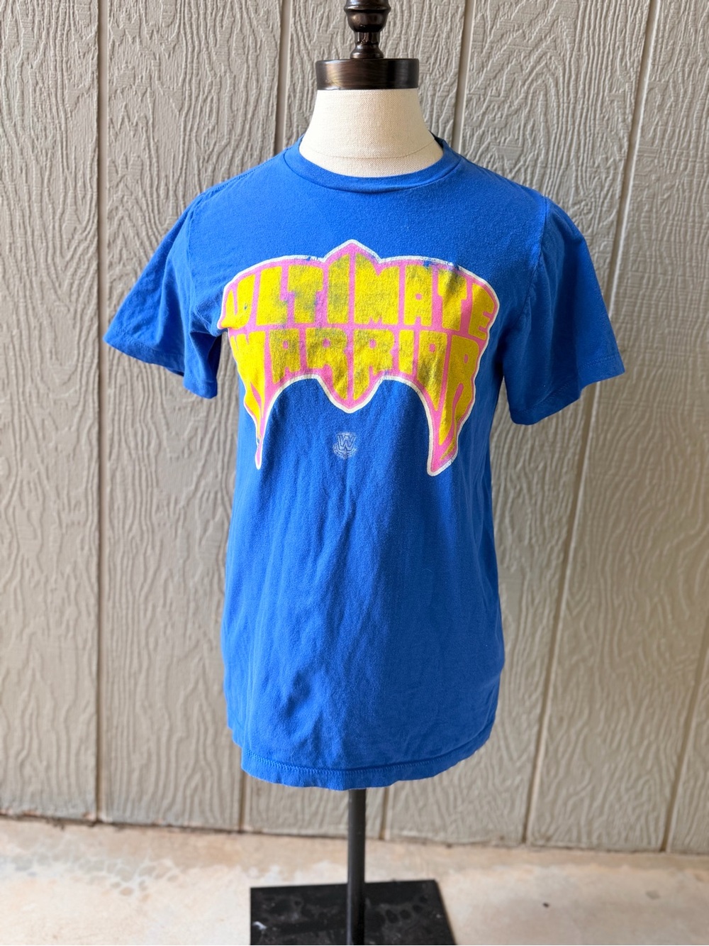 WWE Blue Short Sleeve "Ultimate Warrior" Graphic Tee